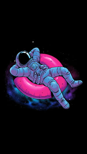 A Brave Astronaut Facing Outer Space Wallpaper