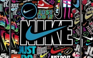 A Burst Of Color And Expression Found In This Nike Graffiti Artwork Wallpaper