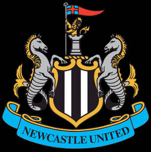 A Captivating Black And White Newcastle United Fc Logo Wallpaper