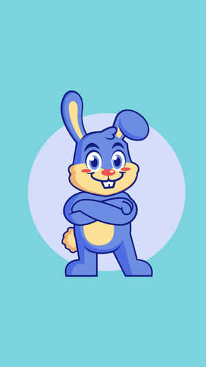 A Cartoon Bunny With His Arms Crossed Wallpaper