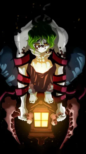 A Cartoon Character With Green Hair And A Lantern Wallpaper