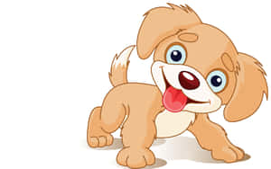 A Cartoon Dog With A Tongue Sticking Out Wallpaper