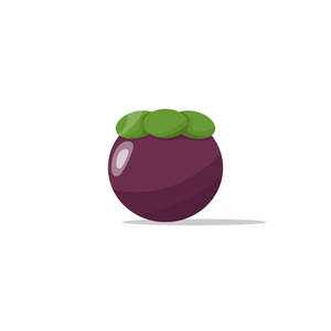 A Cartoon Illustration Of A Shiny Mangosteen Fruit Wallpaper