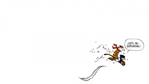 A Cartoon Of A Cat Flying Through The Air Wallpaper