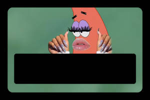 A Cartoon Spongebob Squarepants Character With A Pink Face Wallpaper