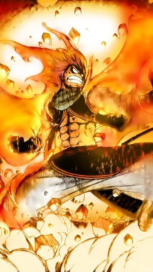 A Character In A Fire And Flames Wallpaper
