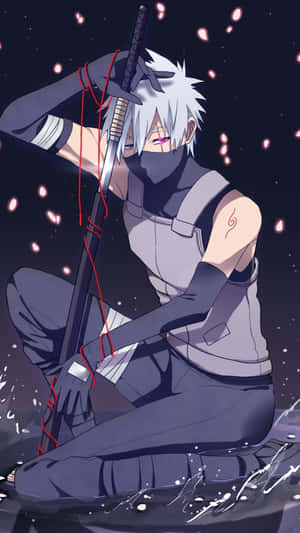 A Character With A Sword In The Water Wallpaper