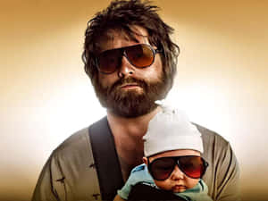 A Cheerful Young Man Enjoying A Drink At Night Wallpaper