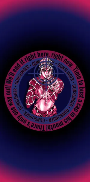 A Circular Image With A Red And Blue Background Wallpaper