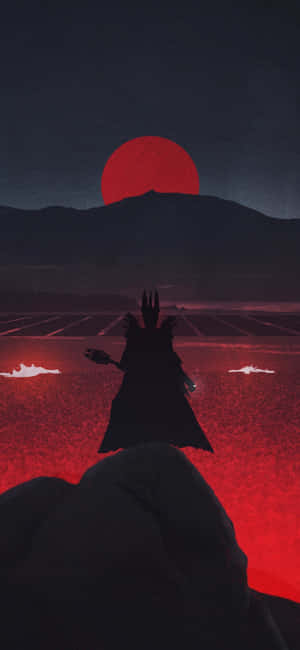 A Classic Illustration Of Minimalist Lord Of The Rings Art Wallpaper