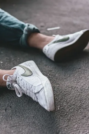 A Clean Aesthetic - White Nike Blazer Low Sneakers Wallpaper