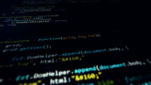 A Close Up Of A Computer Screen With Code Wallpaper