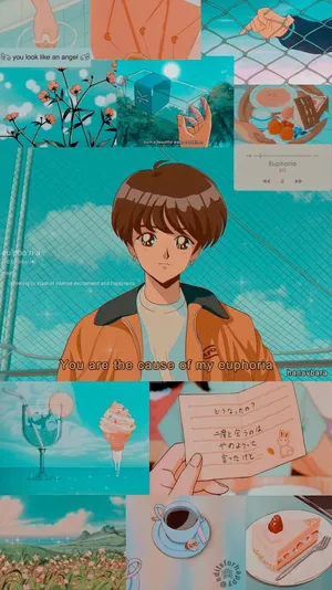 A Collage Of Anime Pictures With Different Things Wallpaper