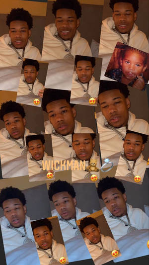 A Collage Of Photos Of A Man With A Hat On Wallpaper