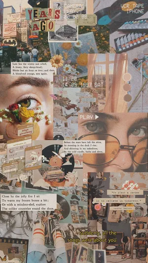 A Collage Of Vintage Treasures Wallpaper
