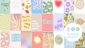 A Collection Of Cards With Different Designs Wallpaper