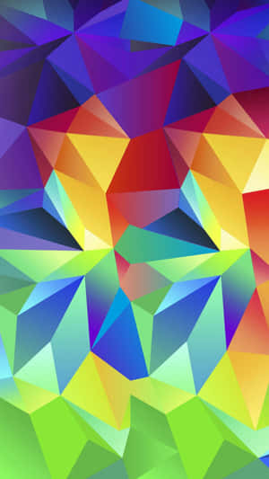 A Colorful Abstract Background With Triangles Wallpaper