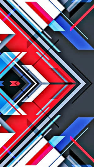 A Colorful Abstract Design With Red, Blue, And White Lines Wallpaper