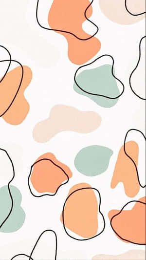 A Colorful Abstract Pattern With Circles And Shapes Wallpaper