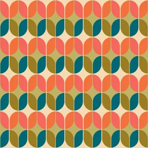 A Colorful Pattern With Circles And Circles Wallpaper