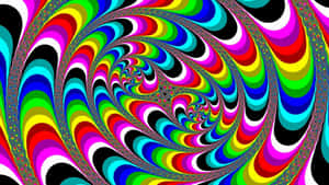 A Colorful Psychedelic Spiral Pattern Wallpaper