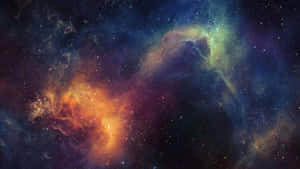 A Colorful Space With Stars And Nebulas Wallpaper