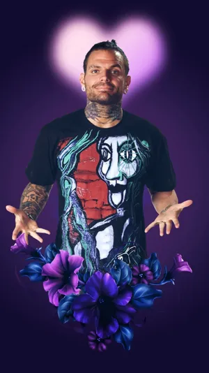 A Competitive Wrestler Embracing Tightly Wallpaper