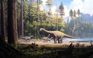 A Cool, Colorful Dinosaur Wallpaper