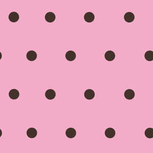 A Cozy And Cute Pink And White Polka Dot Background Wallpaper