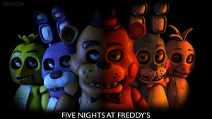 A Creepy Combination Of Classic And Toy Fnaf Wallpaper