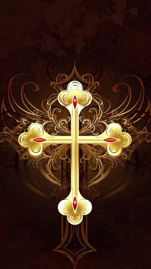 A Cross Majestically Hangs In A Vast Field Wallpaper