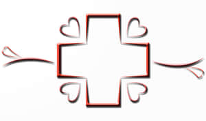 A Cross With Hearts On It Wallpaper