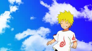 A Cute Baby Anime Looking Into The Distance, Lost In Thought. Wallpaper