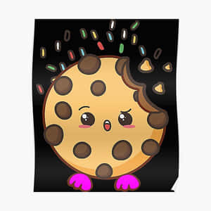 A Cute Cookie With Sprinkles On It Poster Wallpaper