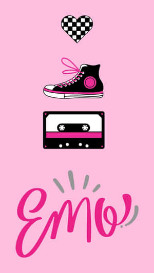 A Cute Emo Girl With Colorful Hair And Adorable Eyes Wallpaper