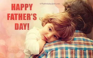 A Cute Father's Day Hug Wallpaper