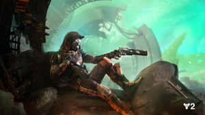 A Daring Guardian In Destiny 2 Ready To Face Any Challenge. Wallpaper