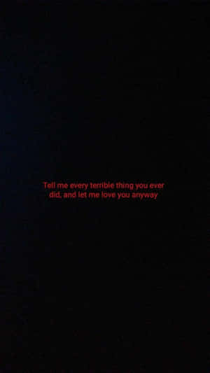 A Dark Room With A Quote On It Wallpaper