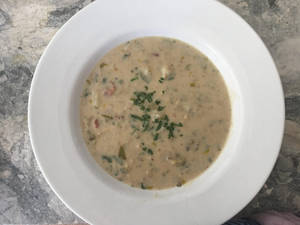 A Delicious Bowl Of New England Clam Chowder Wallpaper