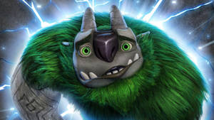 A Fierce Green Troll From Trollhunters: Tales Of Arcadia Wallpaper