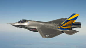 A Fighter Jet Flying In The Sky Wallpaper