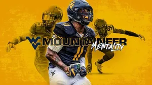 A Football Player With The Words Mountaineer Hearthstone On It Wallpaper