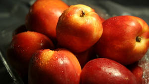 A Fresh Ripe Nectarine In High Definition Wallpaper