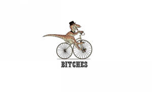 A Funny Dinosaur Ready To Explore The World. Wallpaper