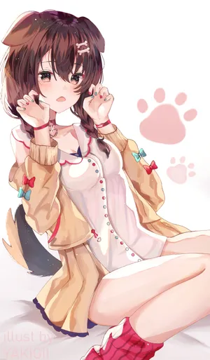 A Girl In A Red Coat Is Laying On A Bed Wallpaper