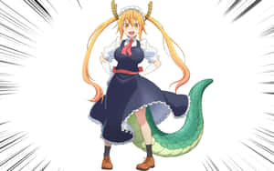 A Girl With Long Hair And A Snake On Her Back Wallpaper