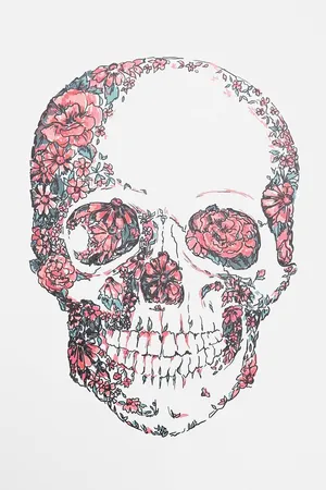 A Girly Twist On The Classic Skull Wallpaper