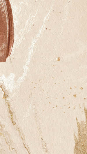 A Gold And Beige Background With A Lipstick Wallpaper