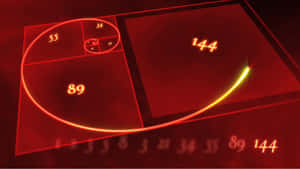 A Golden Spiral With Numbers On It Wallpaper