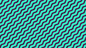 A Green And Black Wavy Pattern Wallpaper